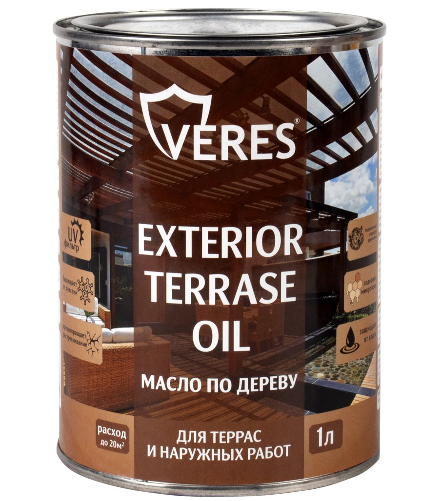 Масло террасное Veres Exterior Terrase Oil для наружных работ сосна 1 л  купить в Уфе по выгодной цене | Доставка от интернет-магазина Краски Дом  Маляра