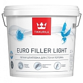 Шпатлёвка водостойкая Tikkurila Euro Filler Light KTA  2,7 л 