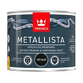 Краска специальная Tikkurila Metallista по ржавчине чёрный 0,4 л