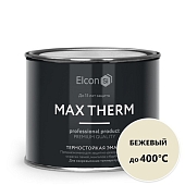 Эмаль термостойкая Elcon Max Therm антикоррозийная до 400 С RAL1015 бежевый 0,4 кг